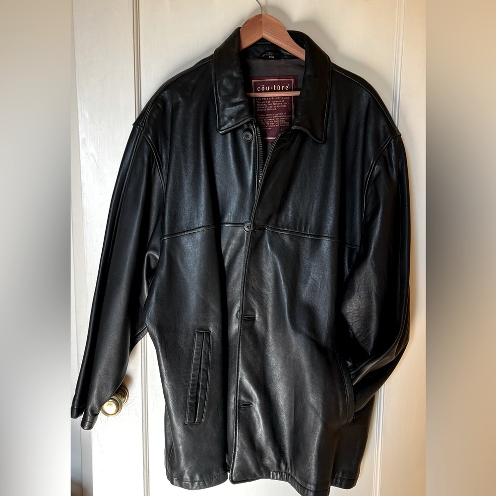 Couture by J.Park Men’s double XL lamb leather car coat